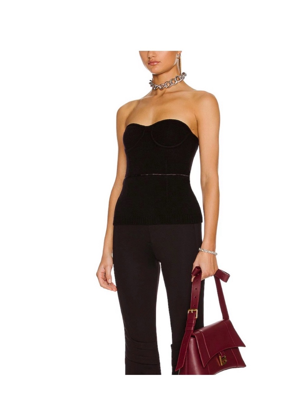 Helmut Lang Black Wool Top with Branded Tags